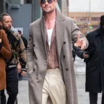 Chris Hemsworth NYC Grey Coat