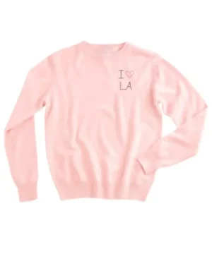 Celebrity-style Shrinking S03 Liz I Heart LA sweatshirt showcasing comfortable fabric and trendy casual wear