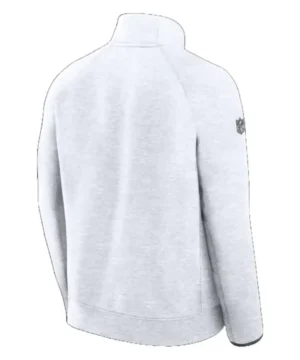 Super Bowl LX Opening Night Drake Maye half-zip sweatshirt with modern pullover style, soft fleece fabric, and sporty look