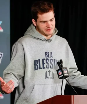 Drake Maye Be A Blessing hoodie featuring bold graphic design and premium casual streetwear style