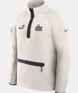 Eagles Super Bowl LIX Opening Night tech fleece jacket featuring stand‑up collar and premium fleece comfort