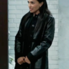 Nazneen Contractor General Hospital 2026 black shearling coat featuring sleek celebrity-inspired design and premium outerwear