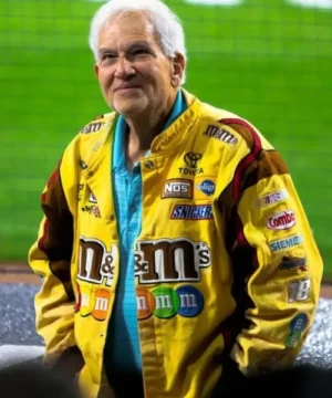 George Jacobs M&M jacket featuring bold racing colors and classic motorsport-inspired style