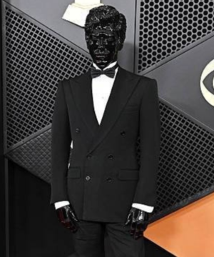 Gesaffelstein 68th GRAMMY Awards blazer featuring sleek monochrome design and avant-garde celebrity tailoring