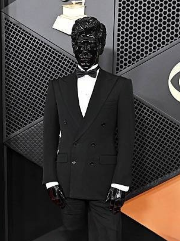 Gesaffelstein 68th GRAMMY Awards blazer featuring sleek monochrome design and avant-garde celebrity tailoring