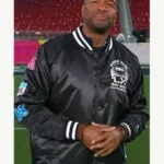 Good Morning America Michael Strahan Black Varsity Jacket
