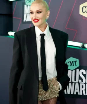 Gwen Stefani black blazer women’s celebrity inspired tailored formal fashion jacket