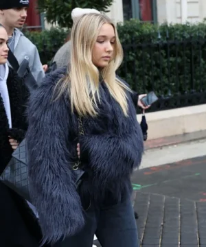 Paris Fashion Week Harper Beckham jacket, trendy high-fashion celebrity jacket