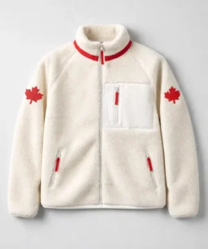 Shane Hollander Heated Rivalry sherpa jacket featuring cozy lining and hockey-inspired winter style