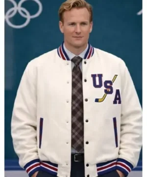 John Wroblewski Team USA 2026 hockey jacket USA national team coach style jacket