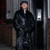 Jack Harlow NYC 2026 black leather coat featuring a sleek celebrity-inspired street style look