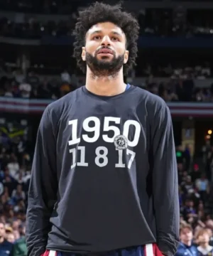 Jamal Murray Thunder vs Nuggets sweatshirt featuring bold team graphics and premium basketball fan apparel