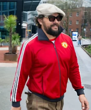 Jason Momoa inspired Manchester United jacket designed with a statement silhouette and versatile everyday wear