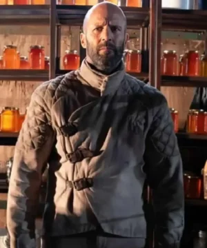 Jason Statham The Beekeeper 2 jacket rugged action movie inspired leather jacket