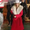 Lainey Wilson Macy’s Thanksgiving Day Parade coat featuring festive holiday style and statement outerwear design