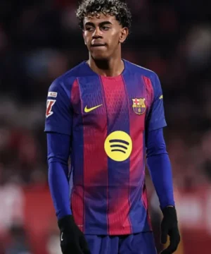 Lamine Yamal Girona vs FC Barcelona jersey featuring authentic team colors, premium fabric, and football fan gear appeal