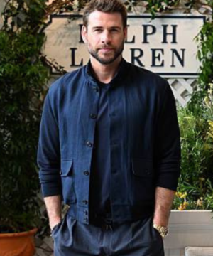 Liam Hemsworth Australian Open 2026 jacket featuring a modern athletic design with refined celebrity outerwear styling