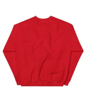 TV inspired Christa Miller red pullover sweatshirt with minimalist look and casual wear appeal