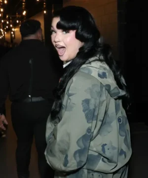 Lola Young red carpet jacket from the 68th GRAMMY Awards with modern silhouette and statement outerwear look