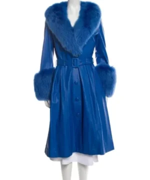 The Lincoln Lawyer Season 4 Becki Newton leather coat with fur trim, modern tailored fit, and sophisticated fashion appeal