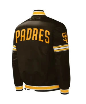 San Diego Padres brown Starter varsity jacket designed with bold team graphics and versatile everyday wear