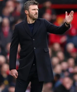 West Ham United vs Manchester United Michael Carrick coat with tailored fit and modern sports fan appeal