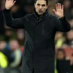 Mikel Arteta Arsenal Vs Wigan Athletic Black  Puffer Jacket