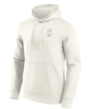 “Milano Cortina 2026 hoodie with iconic poster graphic, stylish winter Olympics fan apparel for sports enthusiasts.”