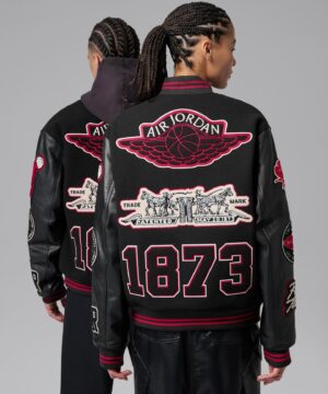 2026 Celebrity All Star Game varsity jacket worn by Mookie Betts designed with ribbed cuffs and snap-button front