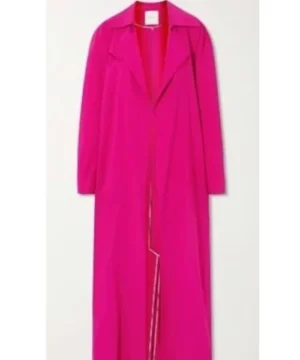 And Just Like That S02 Lisa Todd Wexley pink coat, trendy high-fashion reality TV jacket