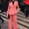 Nievez Alvarez Paris Fashion Week 2026 suit, elegant celebrity-inspired high-fashion tailoring