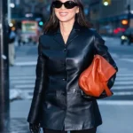 Olivia Munn Kallmeyer Fashion Show Black Leather Jacket