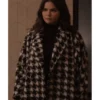 Only Murders In The Building S03 Selena Gomez houndstooth coat women’s TV series fashion coat