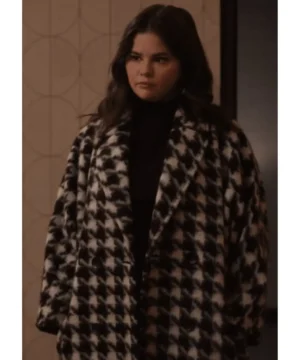 Only Murders In The Building S03 Selena Gomez houndstooth coat women’s TV series fashion coat