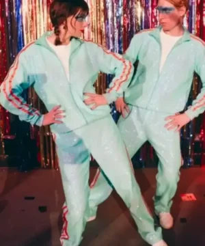 Taylor Swift inspired Opalite sequin tracksuit designed for performance, photoshoots, and statement streetwear style