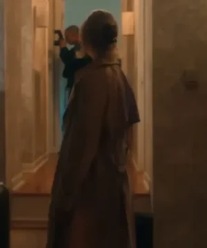 Women’s Scarpetta 2026 Rosy McEwen coat featuring classic tailored fit, front button closure, and timeless celebrity-inspired design.