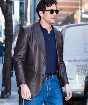 Paul Anthony Kelly inspired NBC Studio leather blazer designed with elegant cut and versatile luxury style