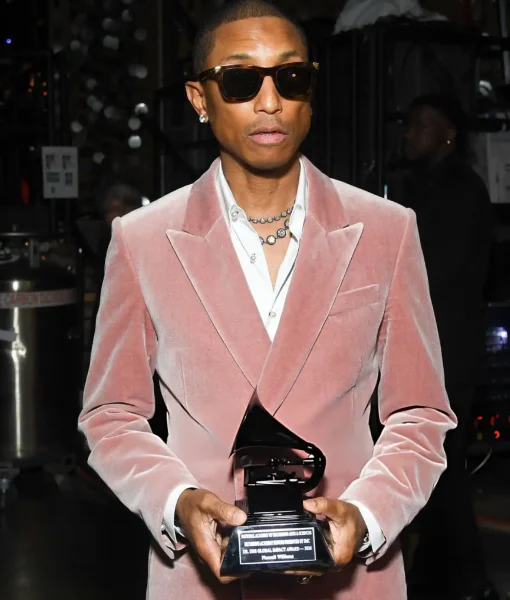 Pharrell Williams 68th Annual GRAMMY Awards blazer featuring sleek red carpet style and celebrity-inspired tailoring