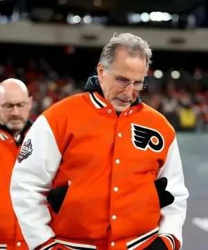 Flyers Stadium Series NHL jacket with bold orange and black team colors and modern insulated fit