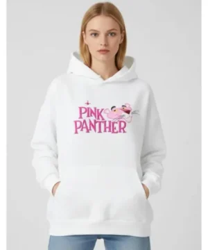 Pink Panther graphic hoodie showcasing playful design and modern urban fashion appeal