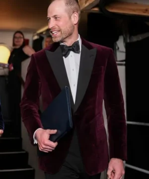 Elegant Prince of Wales 2026 BAFTA Film Awards velvet blazer men’s premium fashion jacket