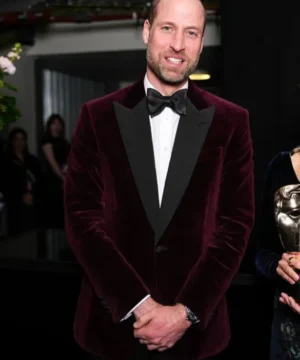 Prince of Wales 2026 EE BAFTA Film Awards velvet blazer men’s formal red carpet celebrity jacket