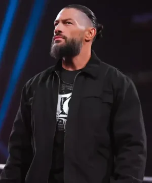 Celebrity-style Roman Reigns RAW 2026 jacket showcasing statement design and sleek sports entertainment look