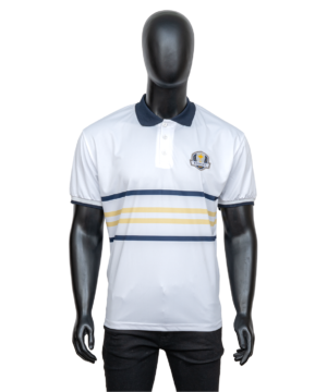 Rory McIlroy 2025 Ryder Cup polo t-shirt featuring classic golf tournament styling and athletic fit