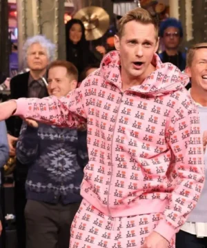 Alexander Skarsgård I Heart Me hoodie from Saturday Night Live S51 featuring bold graphic design and casual streetwear style