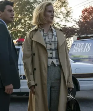 Rosy McEwen Scarpetta 2026 wool coat – elegant long tailored winter coat inspired by Rosy McEwen in Scarpetta TV series 2026.