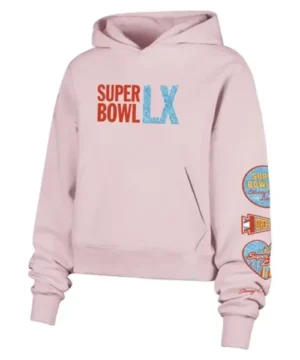 Super Bowl LX crop hoodie, trendy NFL event fan apparel celebrating the 2026 championship