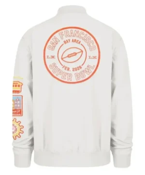 Super Bowl LX commemorative twill bomber jacket, stylish football fan apparel for the biggest game of the season