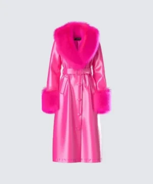 Vanderpump Rules S12 Venus Binkley pink leather coat, trendy reality TV fashion jacket