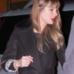 Taylor Swift NYC Shearling Collar Wrap Coat